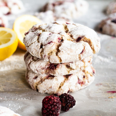 Blackberry Lemon Gooey Butter Cookies