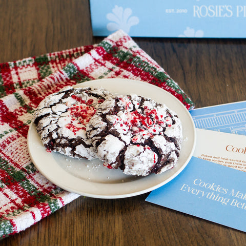 Chocolate Peppermint Gooey Butter Cookies