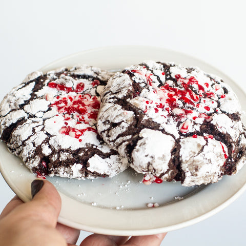Chocolate Peppermint Gooey Butter Cookies
